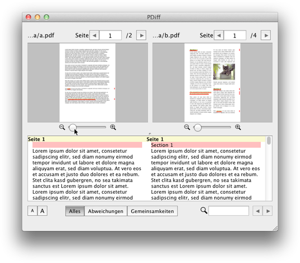 PDF comparison PDiff Express