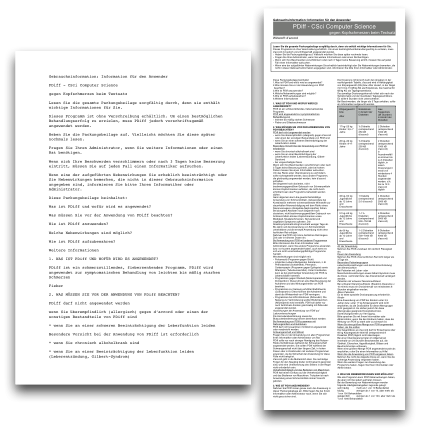 Zwei PDF-Dokumente vergleichen am Beispiel medizinische Beipackzettel