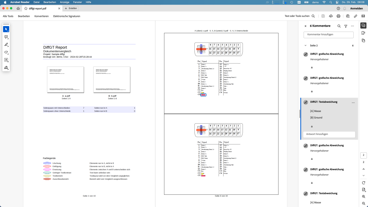 Diff GT 3.5 (PDF-Report): PDF-Vergleich für Schaltpläne, technische Zeichnungen, CAD-Konstruktionszeichnungen
